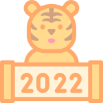 2022. tīģera gads ikona